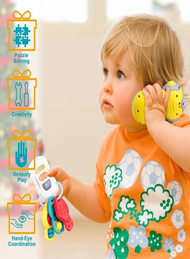 TEMSON Baby Musical Light up Toy Piano Car with Key Rattle Toy for Kids - Image 4